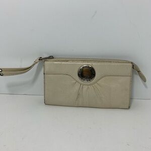 Marc By Marc Jacobs Beige Leather Tri-fold Wallet